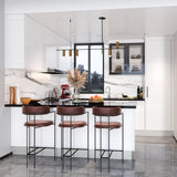 Modern Kitchen Cabinet White Lacquer Finish OPTA24-AT001