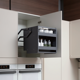 Modern Kitchen Cabinet White Lacquer Finish OPTA24-AT001